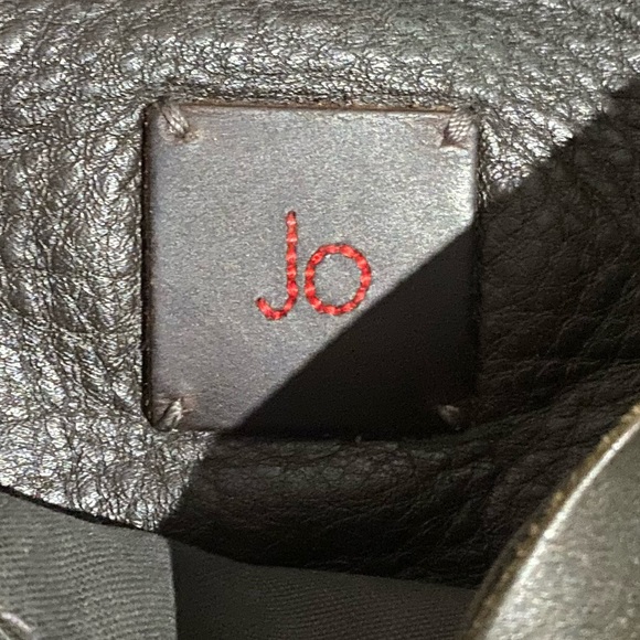 Suede + leather grey shoulder/messenger bag - Picture 5 of 11